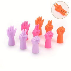 6pcs Gesture Shape Knitting Needle Caps Stitch Protector for DIY Weave Knitting