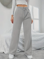 Wide Leg Drawstring High Waist Sweatpants