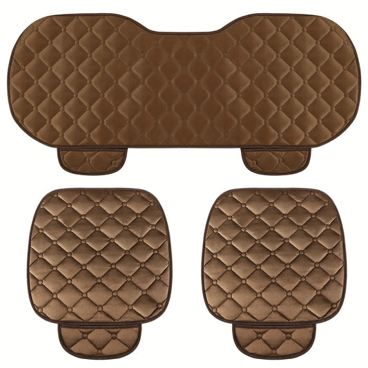 Plush Car Seat Cushion Set - Winter Warm Chair Cover