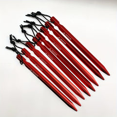8pcs Aluminum Ground Nails Tent Stakes Reflective Rope Lightweight Tent Pegs
