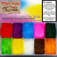 10colors Trilobal Sparkle Dubbing Translucence Fly Dubbing