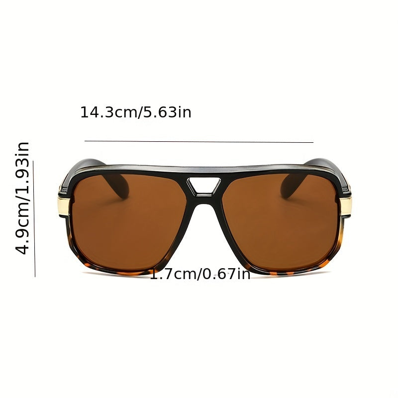 Vintage Classic Sunglasses with Leather Buckle Case