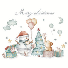 Christmas Cartoon Party Decoration Wall Sticker