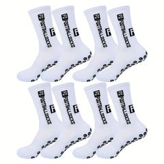 4 Pairs Non Slip Breathable Football Socks for Sports