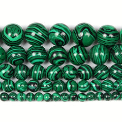 Malachite Stone Beads for DIY Jewelry Making 4-12 MM