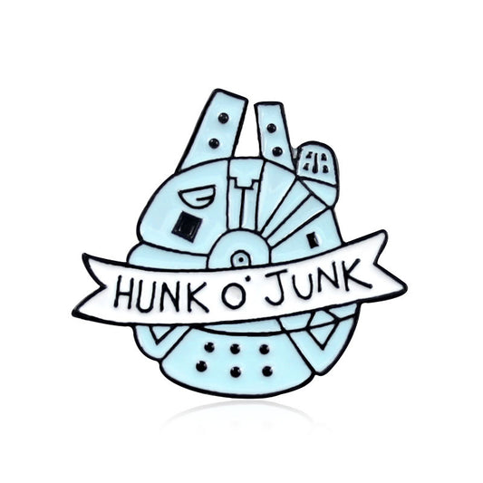 Funny HUNK O' JUNK Hand-lettered Brooch