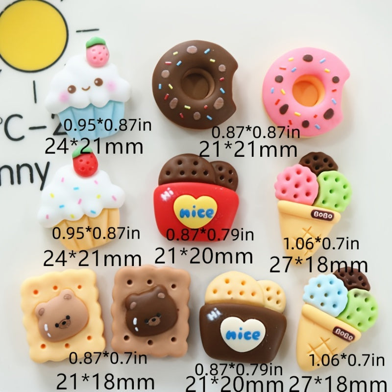 Animal Ear Hair Accessories Cake Ice Cream Keychain