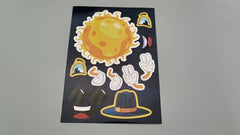 12 Sheets Outer Space Planet Puzzle Stickers Educational DIY Stickers