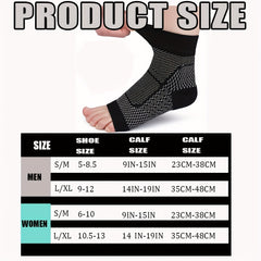 Copper Ankle Brace Support For Women - Breathable Compression Sleeve Socks