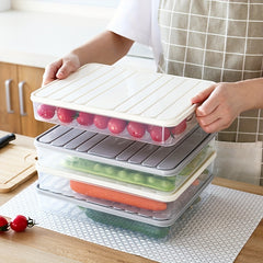 Refrigerator Fresh Dumpling Box Plastic Sealed Storage Box