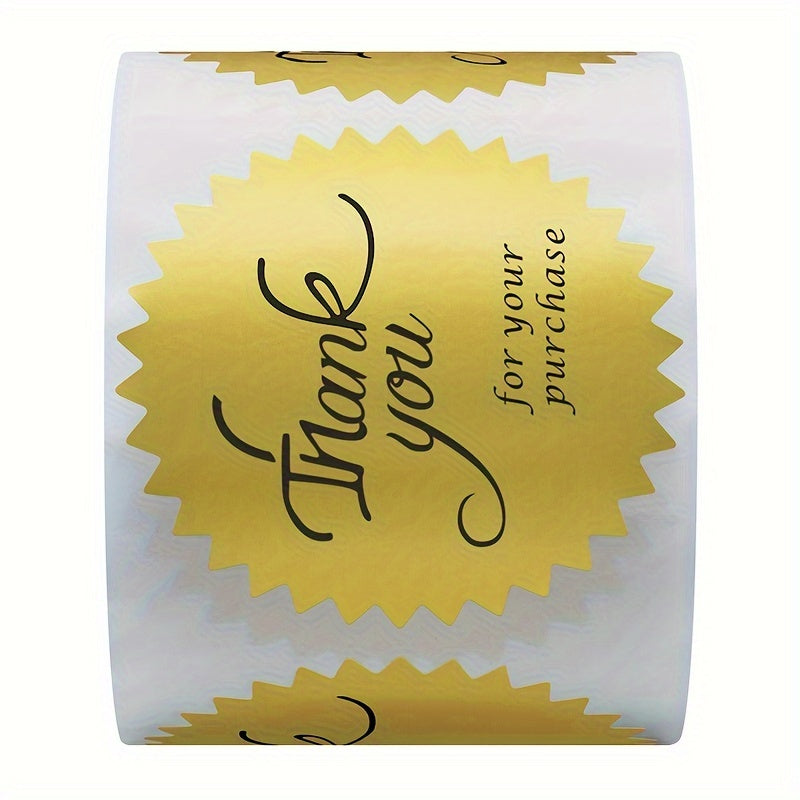 Golden Aluminum Foil Stickers 300 Labels Roll 40mm Core