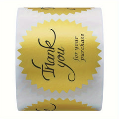 Golden Aluminum Foil Stickers 300 Labels Roll 40mm Core