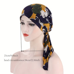 Vintage Print Ramadan Head Scarf Turban Cap Lightweight Bandana Chemo Cap