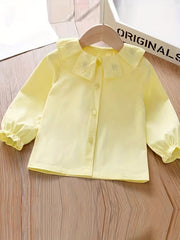 Toddler Girls Uniform Shirt Long Sleeve Blouse Tops