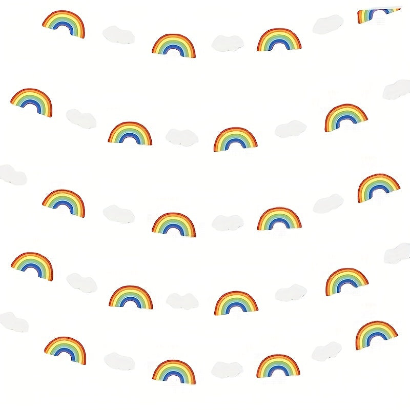 Rainbow Cloud Paper Birthday Party Decoration - 98x43in