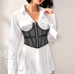 Zipper Mesh Tummy Wrap Tummy Control Girdle Belt Cincher