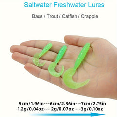 50pcs 5 6 Bionic Swimbaits Soft Lure Trout Crappie Bass Fishing