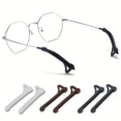 4 Pairs Silicone Anti Slip Glasses Ear Hooks Keep Glasses Secure