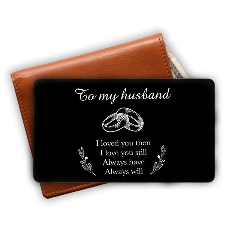 Alloy Card Love Note Christmas Gift To Husband