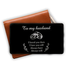 Alloy Card Love Note Christmas Gift To Husband