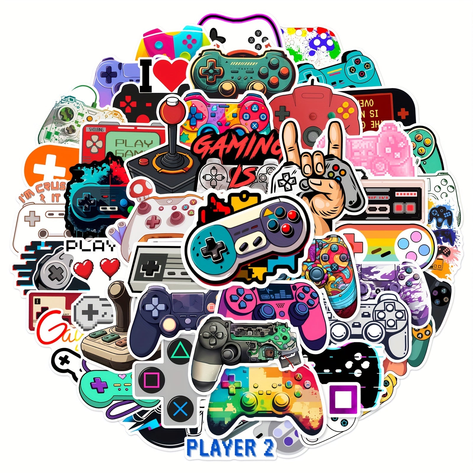 50 Pcs Game Console Graffiti Sticker Waterproof Sticker