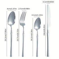 16pcs Stainless Steel Cutlery Set for Dining and Desserts