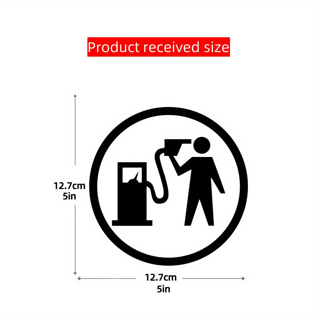 Funny Fuel Tank Cover Sticker Car Fuel Filler Cover Decoration