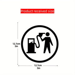 Funny Fuel Tank Cover Sticker Car Fuel Filler Cover Decoration