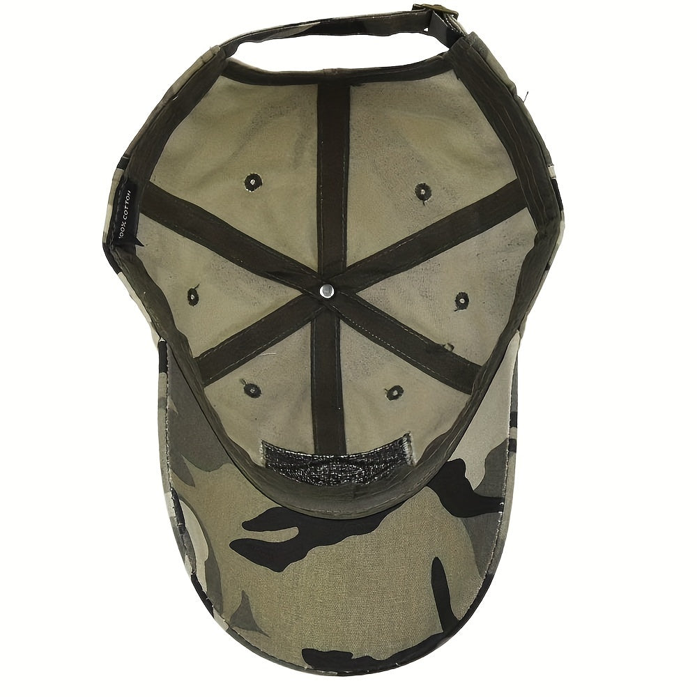 Brazil Flag Camo Army Cap Curved Brim Climbing Sunshade Cap