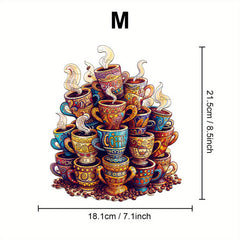 Coffee Dream Wooden Puzzle Animal & Floral Colors Adult Brain
