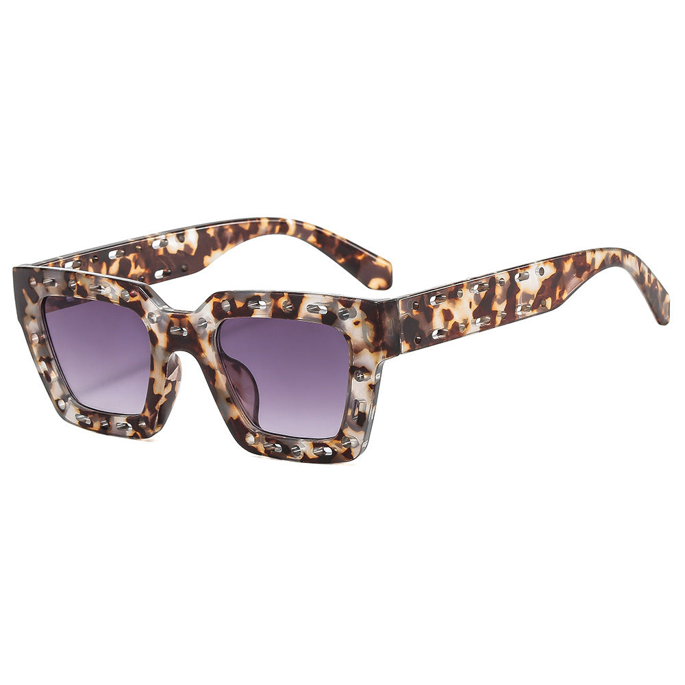 Hollow Cat Eye Frame Sunglasses Tinted Lens UV Protection