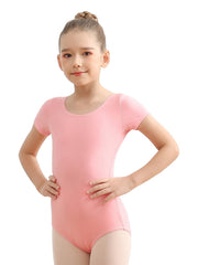 Solid Cotton Ballet Leotard for Kids