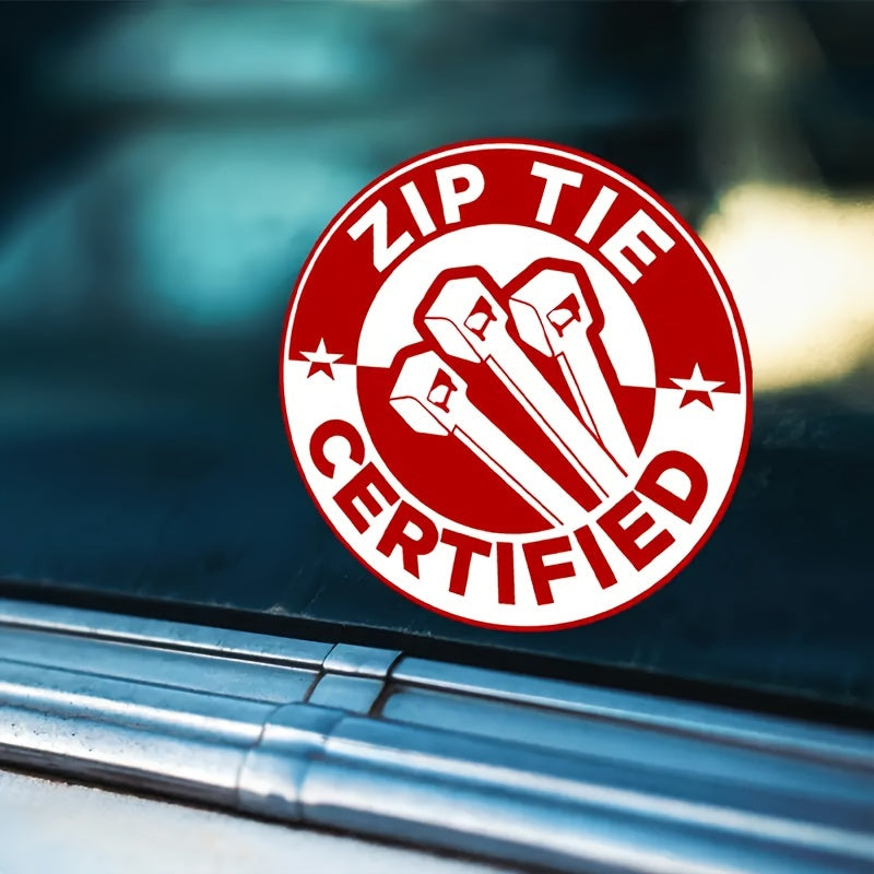 3pcs Zip Tie Sticker Technician Construction Sticker For Phone Laptop Cars