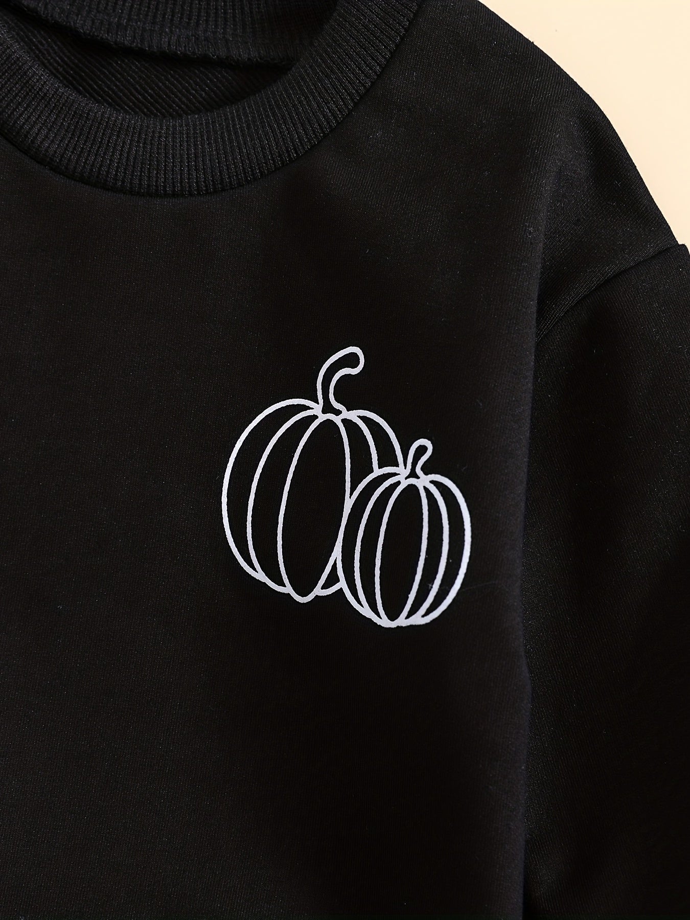Baby Boys Pumpkin Letter Print Halloween Sweatshirt