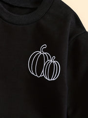 Baby Boys Pumpkin Letter Print Halloween Sweatshirt
