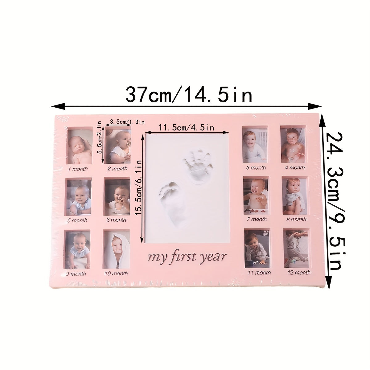 12 Month Growth Clay Frame Set - Perfect Baby Shower Gift