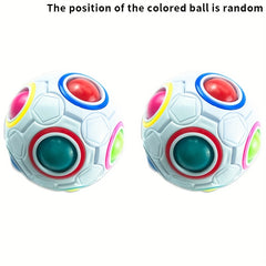 Rainbow Ball Stress Relief Toy Decompression Magic Ball Palm Toy