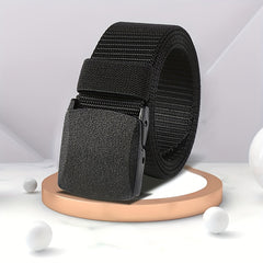 Nylon Belt with Smooth Buckle, Durable & Comfort Fit, Casual & Outdoor Wear