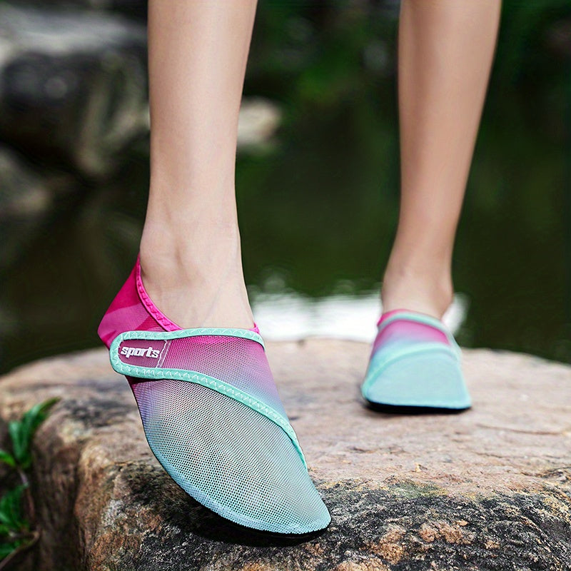 Women's Ombre Sporty Water Socks Quick Drying Wading Shoes