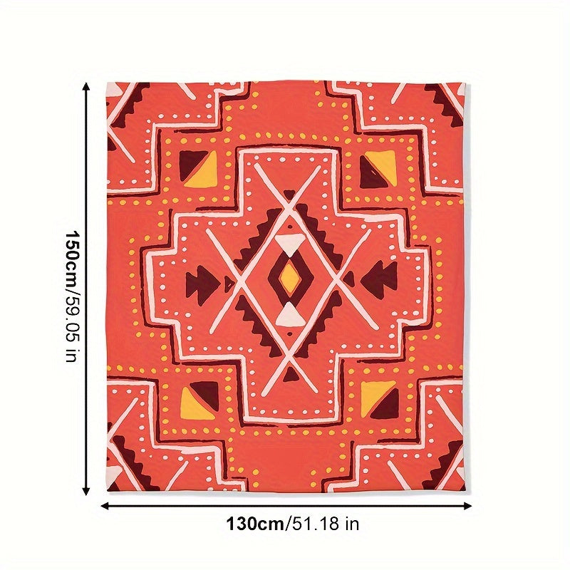 Bohemian Style Pattern Blanket Soft Warm Throw Blanket for Couch Office Bed