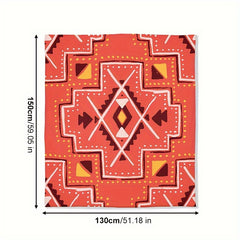 Bohemian Style Pattern Blanket Soft Warm Throw Blanket for Couch Office Bed