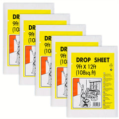 Clear Plastic Drop Cloth 9x12 Feet Waterproof Dust Proof Furniture Cover Tarps