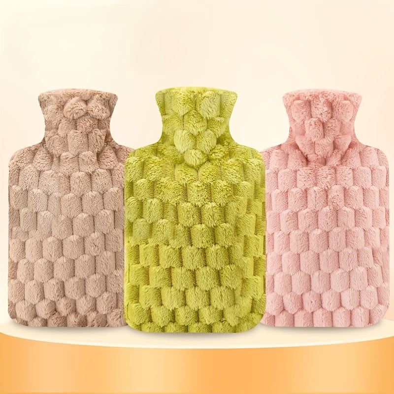 Plush Cloth Cover Hot Water Bag Large Capacity Hand Warmer