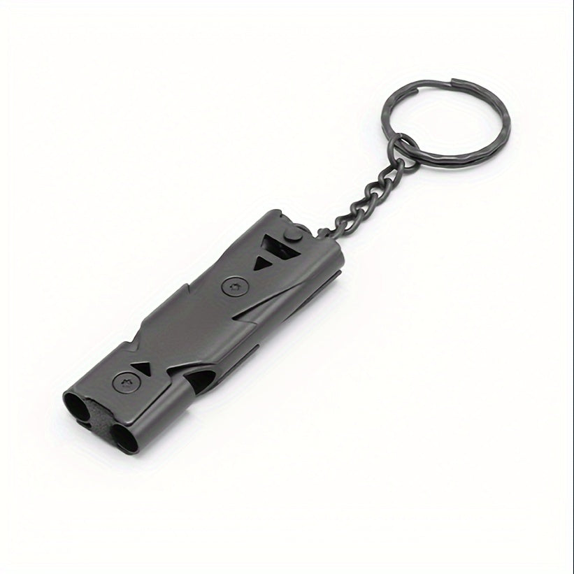 Dual Tube Survival Whistle Portable Safety Whistle SOS Keychain