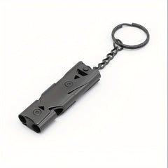 Dual Tube Survival Whistle Portable Safety Whistle SOS Keychain