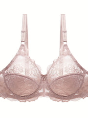 Lace Push Up Bra with Bow Tie - Women's Lingerie
