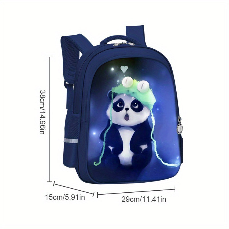 Panda Cartoon Backpack for Students, Dirt & Wear Resista