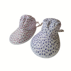 Floral Print Lace Up Sun Hats Wide Brim UV Protection Visor Hats for Women