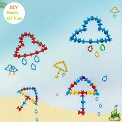 Bee Theme Suction Cup Building Blocks Set Educational Playset
