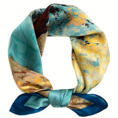Square Scarf Silk Feeling Headband Satin Neck Scarf Hair Scarf For Women